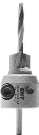 ENT 52165 Aufsteckversenker verstellbar HW (D1) 11,5-15,5 mm, NL 12 mm, GL 28 mm, Bohrdurchmesser (D2) 3,0-7,2 mm
