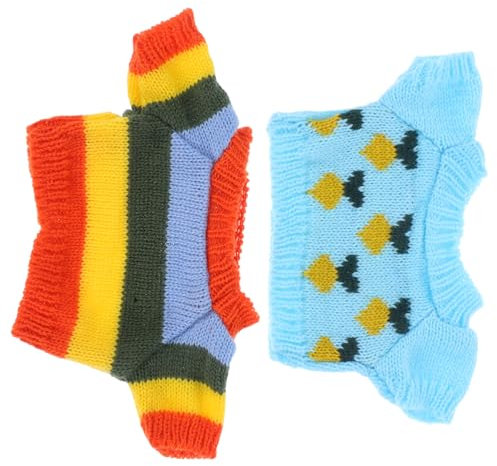 Vaguelly Niedliche Plüschbär-Kleidung 2 Stück Stofftierpuppe Tragen Weiches Und Bequemes Baumwollmaterial