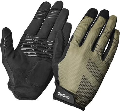 GripGrab Ride Lite Sommer MTB Gravel Handschuhe Langfinger Gepolstert | Vollfinger Fahrradhandschuhe für Mountainbike & Gravel - Polsterung auf der Handfläche - Klettverschluss - Touchscreen