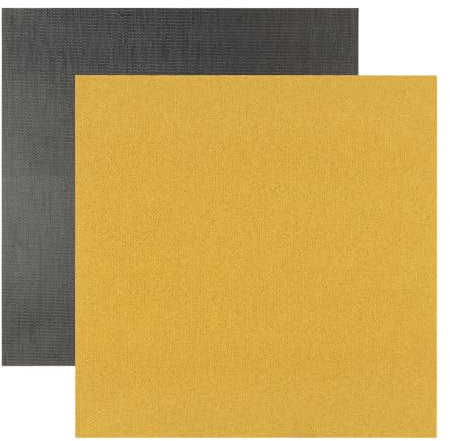 FLOORDIREKT - Teppichfliesen selbstliegend für Büro & Gewerbe - Fliesen Teppiche je 50x50 cm - robuster Teppichboden - Bodenfliesen mit antirutsch Vinyl Rücken (Edinburgh Gelb Edg135f05, 50x50)