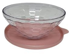 Tupperware Diamond Stella 500 ml Rose Gold Shimmer Bowl Serving Bowl 500 ml (Rose Clear 500 ml)