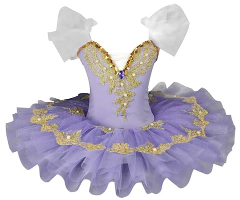Girls Tutu Ballet Sequins Dress Ballerina Costume Dance Clothing Girl Ballet Leotard Short Sleeve Gymnastics Dance Leotard Performance Floral Embroidery Skirt Dancewear
