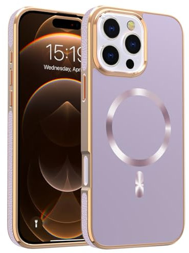 HAMEXLN Custodia Magnetica per iPhone 16 PRO Max/16 Pro/16 Plus/16, Ultrasottile Antiurto Cover Support Wireless Ricarica Placcatura Copertura,Rosa,16 PRO