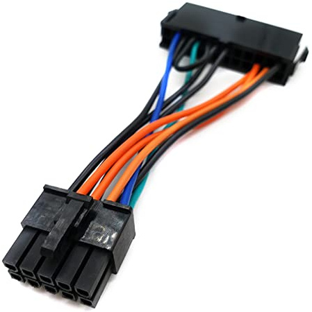 Ljmyy 24 Pin Female To 10 Pin Male Adapter Power Supply Cable Cord for Notebook 10PIN Motherboards 10cm/3.94in power cord