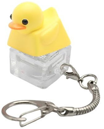 Zqxnt 2. Quacksalber Ente Harz Schlüsselanhänger Stressabbau Schreibtischspielzeug Für Computer Enthusiasten Squeeze Ente Tastaturen Zubehör Schlüsselanhänger