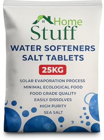 Home Stuff Salt 25 Kg Salt Tablets Water Softener Food Grade Compatible to All Water Softner Machines 100% Genuine British water softener salt tablets 25kg, Salt Tablet Pack of 1
