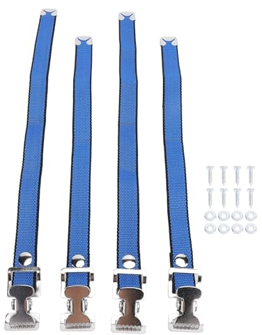 Sangles de jambe réglables MEEVINWH pour la peinture de cloisons sèches, sangles professionnelles en nylon avec boucles en aluminium, maintien sûr pour hommes et femmes, kit de (Bleue)