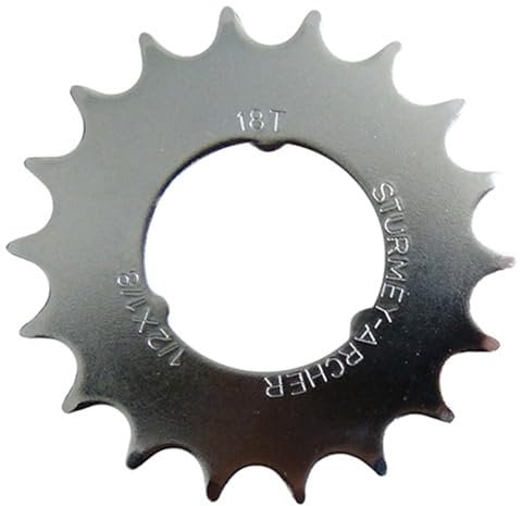 SunRace Steck-Ritzel flach (1/2×1/8') // 13/14/15/16/17/18 Zähne, Ausführung:verchromt, Dimension:18 Zähne