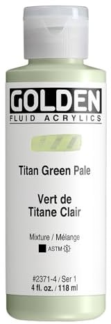 Golden Fluid Acrylic, 4 Ounce Bottle, Titan Green Pale (2371-4)