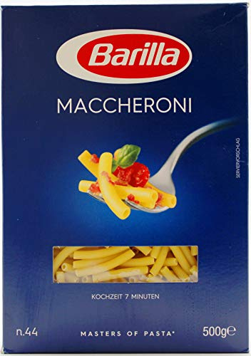 Barilla Hartweizen Pasta Maccheroni n. 44 – 16er Pack (16x500g)