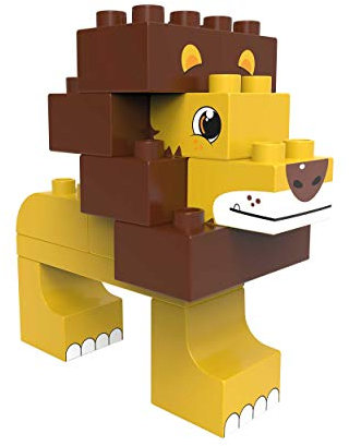 BIOBUDDI Wilde Tiere | Löwe in der Savanne, 11 Teile, 100% kompatibel mit Lego & duplo, klimaneutral hergestellt in EU (Niederlande), 97% Bioplastik, BB-0102