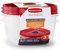 Rubbermaid Easy Find Lids 5-Cup Food Storage and Organization Containers and Lids, 2-Pack, Racer Red,