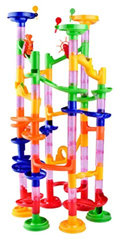 NUOBESTY 50 stücke Murmelbahn Kugelbahn Autorennbahn Kinder Konstruktion Spielzeug Baukasten Coaster