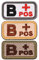 FaithHeart Type B Blutgruppe Emblem Bestickter Aufnäher mit Klettverschluss Klett-Patch Blutgruppen Patch B