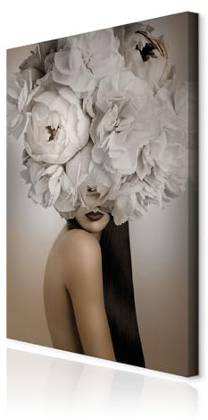 decomonkey Wandbilder Blumen 40x60 cm 1 Teilig Leinwandbilder Kunstdruck