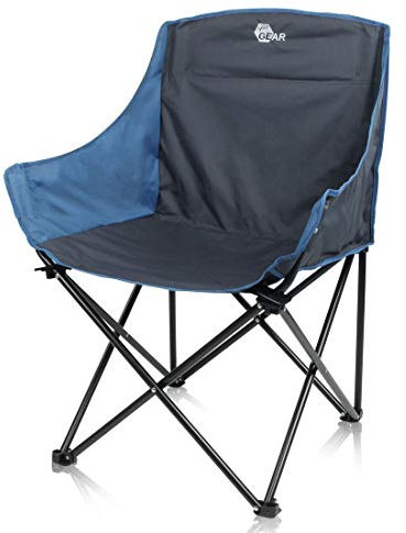 your GEAR Bari Camping Faltstuhl - großer Campingstuhl - mobiler XXL Outdoor Stuhl mit Getränkehalter