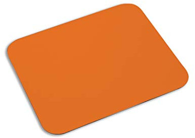 LaTienda23 Petit tapis de souris extra fin pour ordinateur avec base antidérapante en silicone ultra fin Mousepad rectangulaire (Orange)