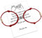 uwows Anpassen Attraktionsseil Geflochtene 2-teilige Armbänder mit Magnetglocken 4 Seiten Graviert Perfektes Schmuckgeschenk für Paare, Familien, Schwestern, Bestfriends (2pcs Red)