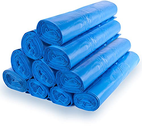 Sac poubelle 120l – Sacs de poubelle ultra resistent 70x110 cm - bleu (10 rouleaux = 250 sacs)