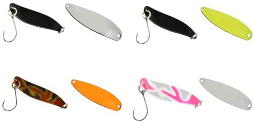 4 FTM 3,3cm 2,4g Spoon Hammer - Köderset für Forelle, Forellenblinker zum Ultra Light Angeln, Forellenköder, Spoonblinker