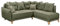 Stella Trading Pamplona Ecksofa mit Schlaffunktion, Grün - Moderne Eckcouch in L-Form mit Bettkasten - 244 x 91 x 212 cm (B/H/T)