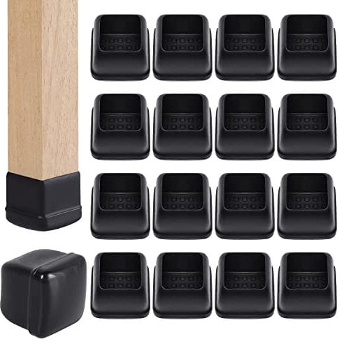 16 Patins de Pieds de Chaise pour Tapis, Patins de Chaise 28-36mm en téflon et Combinaison de Protections de Pieds en thermoplastique/élastomère, Glisse Facilement sur Le Tapis sans Rayures