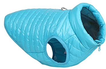 Reversible Hundemantel Winter Hundejacke Welpen Weste Kaltes Wetter wasserdichte Haustier Kleidung Winddicht Hund Schneeanzug Warme Gepolsterte Hundeweste Kleine Mittlere Hunde Daunenjacke Blau A XS