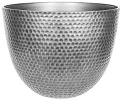 Lightweight Recycled Plastic Garden Pot Planter with Drainage Holes | UV Resistant & Frostproof | Elements Gun Metal Grey 31cm