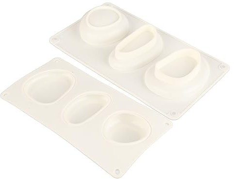 Moule à Gâteau en Forme de pavé, Moule de Cuisson Rond en Galets 3D pour Décoration de Cupcakes au Chocolat en Silicone (119)