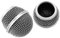 Moicstiy 2 Stück Mikrofongitter, Netz-Mikrofon-Kugelkopf, Ersatz-Mikrofonabdeckung, kompatibel mit SM58 SM58LC SV100 RK143G kabelloser Gesangsmikrofon-Kopfabdeckung (Silber)