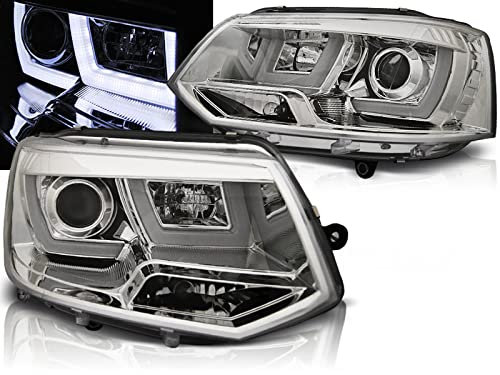 CR-Lights Led Tagfahrlicht Light Tube Scheinwerfer Set in chrom für VW T5 GP 2010-2015