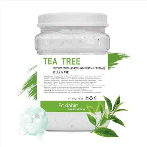 FOKIABIN Jelly Mask Powder for Gesichtskuren Feuchtigkeitsspendend Pflegend peel off maske gesicht Gelee Gesichtsmaske Hautpflege (Teebaum)