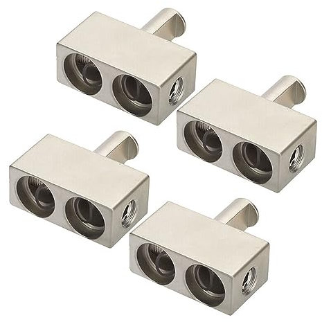 4pcs Car Audio Power/Ground Dual 1/0 Gauge To 1/0 Gauge Offset Amp Input Reducers