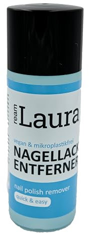 ream | Laura Nagellackentferner | Mit Aceton für hartnäckige Lacke und besonders schnelle und rückstandslose Reinigungsergebnisse | 100ml in einer Flasche frei von Mikroplastik