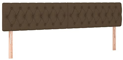vidaXL Kopfteile Dunkelbraun 180x7x78/88 cm Stoff