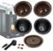 LUKELI 5Pcs Vertuo Reusable Capsule Vertuo Pods Refillable Coffee Capsules VertuoLine for Nespresso Vertuo with 1 Pcs Reusable Silicone Lids (Black 230ML+Brown 150ML+1pcs Silicone Lid)