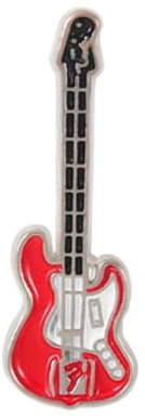 Clj Charles Le Jeune Pin's Guitare électrique Rouge - Musique - qualité de finition - Epingle - Broche - Badge - PINS MUSIQUE
