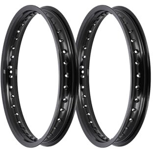 Set: 2x Felge 1,85 x 17 Alufelge, Schwarz eloxiert