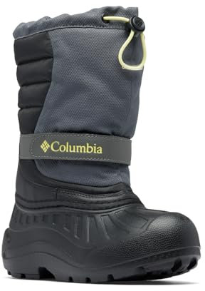 Columbia Powderbug Snowlite, Stivali da neve Unisex - bambini e ragazzi, Dark Grey/Black Toddler, 28 EU