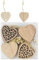 12 Stück Weihnachtsanhänger aus Holz, Weihnachtsbaum-Hängeornamente, Heim-Hänge-Anhänger, Ornamente, DIY, Handwerk, Weihnachtsanhänger (Herz)