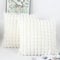 OYIMUA Creme Weiß Kissenbezug 40x40 2er Set Flauschig Kuschelkissen Plüsch Kissenbezüge Dekokissen Weich Pelz Kissenhülle Luxus Sofakissen Quadratisch Deko Kissen