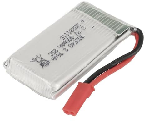Batterie de Drone RC, Batterie LiPo 3,7 V 800 MAh, Batterie au Lithium Rechargeable avec Prise Rouge JST pour Cheerson CX 30 pour Skytech M68