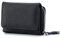 Yemlarey Petit Portefeuille Pliable en Cuir véritable pour Femme - Mini Portefeuille pour Femme - Protection RFID - Compartiments pour Cartes de crédit - Compartiment pour pièces de Monnaie (Noir)