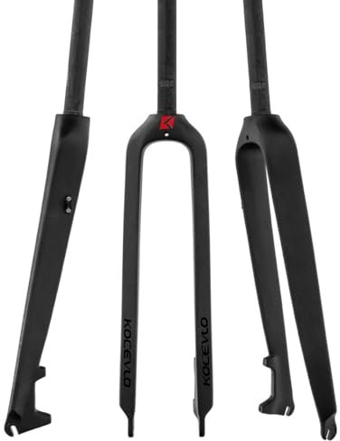 HerfsT Forcella Rigida MTB in Fibra di Carbonio 26 27,5 29 Forcella per Mountain Bike 1-1/8'' Forcella Anteriore Diritta Freno a Disco QR 9mm (Taglia : 26'')