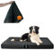 AlphaHeim Orthopädisches Hundebett, Hundebett für große Hunde - 112x81x8 cm, Hundekissen aus PV-Samt(Plüsch) Winter und Oxford-Stoff Sommer, Waschbare Hundematte, Dunkelgraue Farbe, 2*Bettbezüge