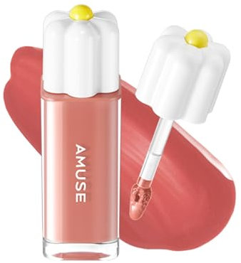 Amuse Daisy Flower Dew Tint 06 FIG DEW | 35% High-moisture Water Tint, Long-lasting, Vitamin E Acetate, Moisturizing, No Peel Off, Lip Treatment, Non Sticky, for Dry Lips
