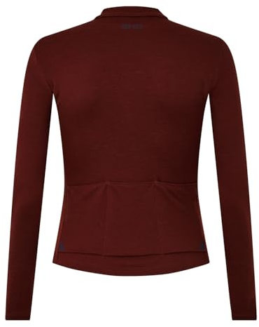 dhb Mens Aeron Merino Long Sleeve Jersey 2.0 Fired Brick XS