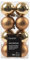 Kaemingk Weihnachtskugeln Kunststoff 4cm 16 Stück - klein & bruchsicher - Christbaumkugeln Weihnachtsbaumkugeln für Weihnachten - Christbaumschmuck & Weihnachtsbaumschmuck - Pekanuss Braun