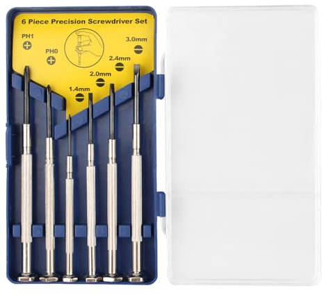 6 en 1 Precision Screwdriver Set,Destornilladores Precision,Mini Destornillador,Juego Destornilladores Precisión,Destornillador Pequeño,Destornillador para Electrónica,Anteojos,Pulseras,Relojero