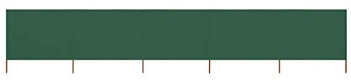 Windschutz mit 5 Paneelen für Camping, Wohnmobil, Festivals und Strand, Windschutz, Sonnenschutz, Garten, Windschutz, Holz, 600 x 80 m, Grün